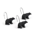 Avanti Black Bear Lodge Shower Hooks, Multicolored