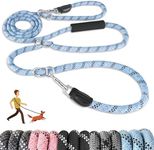 SlowTon Hands Free Dog Leash, 10FT Adjustable Dog Training Leash 1/2 Inch Nylon Heavy Duty Lead No Pull for Large Medium Dogs, Tangle Free Reflective Waist Leash for Dog Walking Running (Blue)