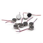 ZYAMY 10 PCS DC 3V 12000RPM Micro Flat Vibration Motor Two Wired Mini Flat Pager Electronic for Mobile Phone Coin Cell Adhesive Vibration Flat Motors 10mm x 2.7mm