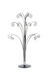 Creative Hobbies 20 Inch Tall Ornament Display Tree, Bright Silver Chrome Plated, Holds 15 Ornaments