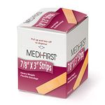 Medique Products 61433 Extra Heavy Weight Latex Free Flexible Woven Strip Bandages, 7/8-Inch By 3-Inch, 100 Per Box