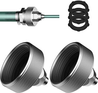 iFealClear Faucet to Hose Adapter, Garden Hose Adapter, Convert 3/4" Hose to 1/4" Tubing Adapter, Brass 3/4" Female Thread Bib to 1/4" Tubing, 2 Pack Hose to Irrigation Pipe Adapter, Chrome