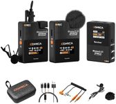 Comica BoomX-D PRO Wireless Lavalier Microphone System with 16GB Storage, Noise Canceling, Safety Audio Track, Lapel Lav Mic for DSLR Camera/iPhone/Smartphone/Android/PC Video/Streaming/Interview