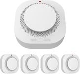 Hapippofa Smoke Detector, Battery Powered Fire Alarms for Home,10 Year Sensor Life Photoelectric Smoke Alarm with Test/Mute Button,PG-S11,5 PCS