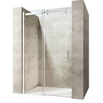 Durovin Bathrooms Frameless 1050 Shower Door for Sliding Shower Enclosure - 8mm Thick Transparent Safety Glass - Side Aluminium Strip Mount