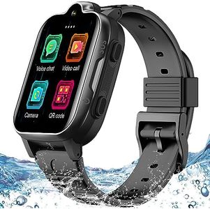 Kids 4G GPS Whatsapp Smart Watch Phone with Real-time Tracker Waterproof Smartwatch Video Call Camera SOS Geo-Fence Touch Screen Pedometer Anti-Lost TikTok for Global Phone Watch