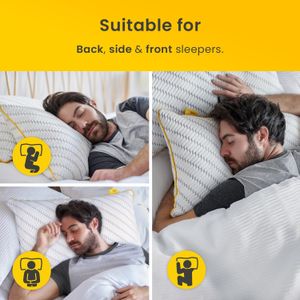 Cosi Home Memory Foam Pillows, 2-Pack – Supportive & Soft
