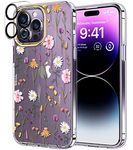 luolnh Compatible with iPhone 14 Pro Max Case Clear TPU Bumper Phone Case Cover for iPhone 14 Pro Max 6.7 inch 2022(Florets)