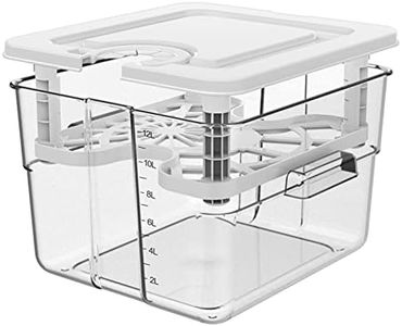 Sous Vide Container with Lid and Rack Sous Vide Containers Sous Vide Pot 12.6 Quart Slow Cooker Container Cooking Container Compatible with Most Sous Vide Cookers