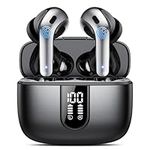 Ear Buds Wireless Earbuds, 50Hrs Playtime Bluetooth Earphones, Bluetooth Headphones 5.3, In Ear with 4 ENC Call Noise Cancelling Mics, Bass Boost 85%, Mini Earbuds IPX7 Waterproof, USB-C(Black)