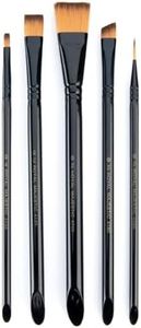 Majestic Royal & Langnickel 5pc Variety Artist Brush Set, Includes - Wash, Liner, Angular & Shader Brushes