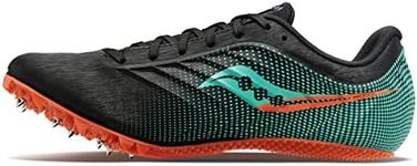 Saucony Men's Spitfire 5 Track and Field Shoe, Black/Cool Mint, 11.5