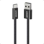 Anker Zolo USB-A to USB-C Charger Cable, 1 m Durable Braided Type-C Fast Charging Cable with Slim Connector, Seamless CarPlay, For iPhone 17/16/15, iPad Pro, Samsung Galaxy, More(Black)