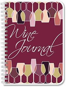 BookFactory Wine Journal/Wine Log Book/Wine Collector's Diary/Wine Tasting Notebook - Wire-O with Full Color Cover - 120 Pages (5” x 7”) (JOU-120-57CW-A(WineJournal))