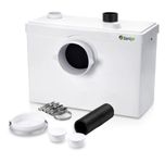 Sanigo SANI600 Sanitary Shredder Automatic Pump to Eliminate Wastewater, Silent, 3/1 Inlets for Toilet Sink 600 W