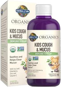 Garden of Life Organics Elderberry & Zinc for Children's Immune Support, Kids Cough & Mucus Immune Syrup with Ivy Leaf, Vitamin C and Echinacea, Alcohol-Free, No Added Sugars, 3.92 fl oz