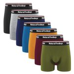 Natural Feelings Mens Boxers Short Mens Underwear Cotton Boxer for Men 7 Pack S, A1: 7-pack, Multicolor