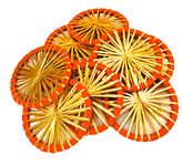 Handmade Decorative Bangles/Chakri Gota for Handicraft, Home & Fesival Decoration, Vandanwar Wall Decoration Ethnic Bangles Candle Tea Lights (5Inch 25pc Set, Orange Color Chakri)