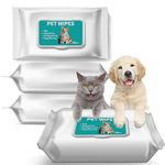 Pet Hypoallergenic Wipes,Extra Thick Dog Wipes for Cleaning Pet's Paws,Ears,Butt,Face and Eyes,Portable Organic Paw Wipes for Dogs,Ideal for Home or Trave (320 Count (Pack of 4))