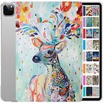 DuraSafe Cases for iPad PRO 11 Inch 2 Generation [ PRO 11 2nd 2020 ] A2228 A2068 A2230 A2231 MY232HN/A MXDC2HN/A MXDE2HN/A Printed Slim Hard Shell Protective Stand Cover - Deer Print