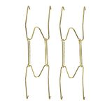 sourcing map Plate Hanger, 8-inch W Type Zinc Plated Invisible Wall Decorative Hooks, 2 Pcs