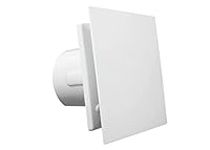 FANTRONIX NAZAIR White 100 mm Quiet Powerful Bathroom Extractor Fan with Humidity Sensor Wall Ceiling Mounted Ventilation Damp Environment Control for 100 mm Ducting Silent Toilet Shower Ventilator