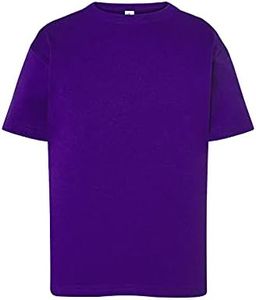 Maglietta T-Shirt Bimbo Bimba - 100% Cotone - 150 Grammi - TSRK 150 (Viola, 9-11 Anni)