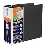 QuickFit View Binder, 3-Ring Binder, Angle D Ring, 4 Inch, Black