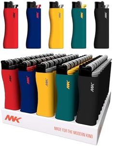 MK Lighter 50 Packs 9G Flint Strike Refillable Lighters, Ideal to use as Candle Lighters, BBQ Lighters, Butane Lighters, Classic Pocket Lighters (9G-HUE-50PC)