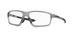 Oakley mens Ox8080 Crosslink Zero Asian Fit Prescription Eyewear Frames, Polished Grey Shadow/Demo Lens, 58 mm US