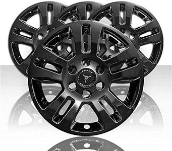 Auto Reflections 4pc New 18" 5 Dbl Spoke Wheel Skins for Chevy Silverado 2014-2018 - Gloss Black