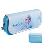 FEIFEI'S BOW Girls Boys Kids Marvel Princess Elsa Large Pencil Case,High Capacity Water Proof,School Supplies Gifts Stationery(Blue Elsa)