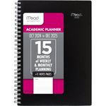 Mead 2025 Planner, Weekly & Monthly, 15-Month, 5-1/2" x 8-1/2", Small, Basic, Black (CRW4200525)