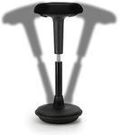 Wobblez Ergonomic Office Chair, Back-friendly Wobble Stool, Height Adjustable from 63-83 cm for a Standing Desk, Balance Stool, Ergonomic Desk Stool