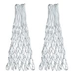 Sanung 2PCS White Basketball Net 12 Loops 21 inch Professional Anti-whip Basketball Net Replacement with Storage Pouch for Competition Standard Indoor Outdoor All-weather Thick Mesh Nets