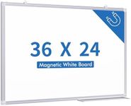 Magnetic White Board, 36 X 24 Inches Magnetic Dry Erase Board Hanging Whiteboard, Silver Aluminum Frame, Whiteboard for Office, Home and School