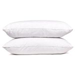 Sweet Home Collection Goose Down and Feather 400 Thread Count Premium Bed Pillow, Queen