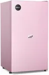 Upstreman 3.2 Cu.Ft All-Refrigerator Mini Fridge, Single Door Small Refrigerator, Dorm Fridge with 7 Adjustable Thermostat, Compact Refrigerator for Office, Bedroom or Dorm,Pink-CR32