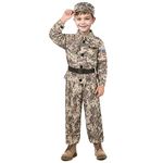 GIFTINBOX Army Costume for Kids, Soldier Military Costumes for Boys, Halloween Costumes for Kids Boys, Army Uniform Size S…