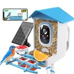 Thybro Bird Feeder with Camera - Smart AI Birds Species Recognition, Auto Record Bird Video, Instant Notifications, 2K Video Live Stream Camera with Solar Panel for Birds Lover