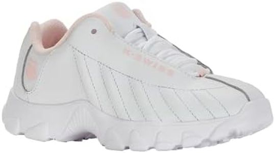 K-Swiss Kid's ST329 Sneaker, White/Heavenly Pink, 12 M