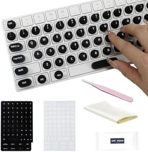 Raised Keyboard Stickers for Long Nails with Letters - Heart-Shaped Antistatic Silicone Protective Cover with Tweezers, Wet Wipes, Dry Towel & Jelly Glue, Ideal for Typing, Gaming & Nail Art (70 Pcs)