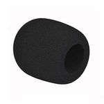 Microphone Windscreen Sponge Foam Microphone Cover Shield Protection (Black)