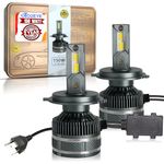 OTO2EYE Super Bright H4 LED Car Headlight Bulbs Hi & Lo Beam 15000LM 6500K, 150W, LED Headlight Auto Conversion Driving Lamp with 2 Years Warranty (Cool White) (150W, H4)