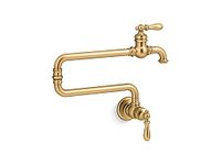 Kohler 99270-2MB Artifacts Kitchen Sink Faucet, Vibrant Brushed Moderne Brass