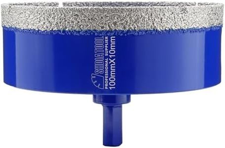 SHDIATOOL Forets diamantés de 10,2 cm pour porcelaine, carrelage, marbre, céramique, granit, briques, 100 mm, scies cloches diamant sèche/humide pour perceuses manuelles