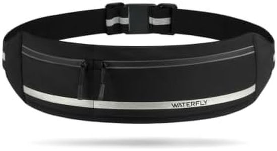 WATERFLY Running Belt Fanny Pack No-Bounce Large Phone Holder for Men Women