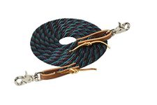 Weaver Leather Poly Roper Rein, Midnight Sky/Wildflower/Spruce Ridge, 3/8" x 8'