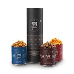 4700BC Gourmet Popcorn, Combo box, 325gm (3 Tins: 1 Hawaiian Barbeque Cheese, 1 Himalayan Salt Caramel and 1 Nutty Tuxedo Chocolate Popcorn)