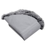 Furhaven Replacement Pet Bed Cover - Plush Long Faux Fur Round Ultra Calming Deep Dish Cushion Washable Donut Dog Bed Cover, Gray, Jumbo (X-Large)